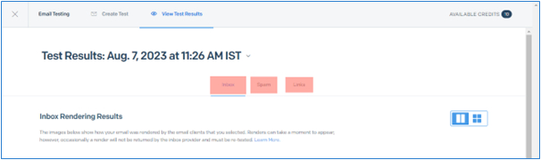 Test result